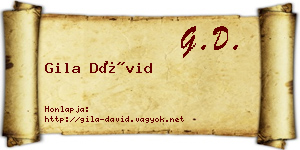 Gila Dávid névjegykártya
